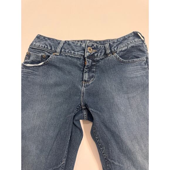 Women's Silver Stretch Denim Jeans Boot Cut Size 29x34 Medium Wash - Picture 2 of 6